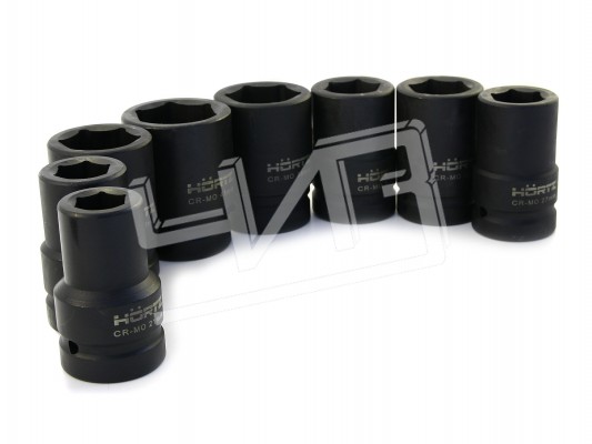 Набор головок ударн. 1"(21,24,27,30,32,36,38,41) HORTZ