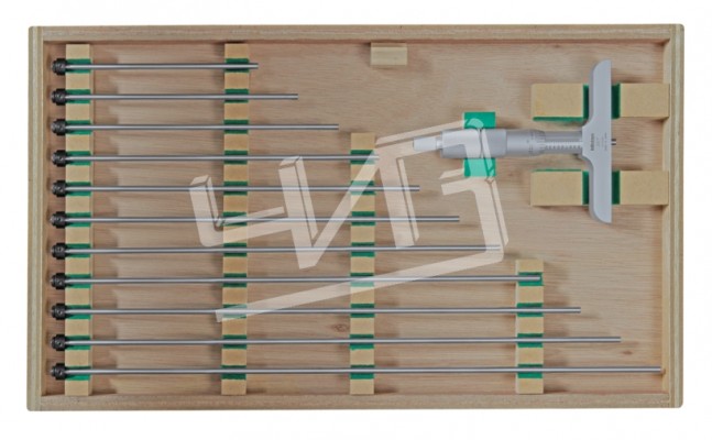 Глубиномер микрометрический ГМ- 12" 0,0001" (основ. 101,6мм) встав. (12шт) 129-150 Mitutoyo