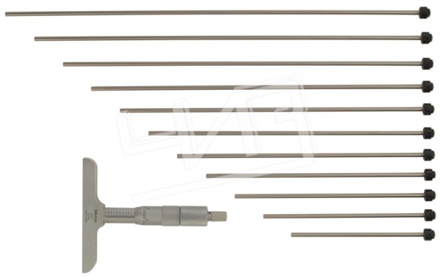 Глубиномер микрометрический ГМ- 12" 0,0001" (основ. 101,6мм) встав. (12шт) 129-150 Mitutoyo