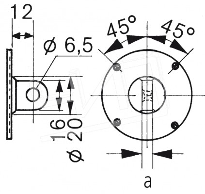 Крышка задняя с проушиной для измер.головки серия DG2 101040 Mitutoyo