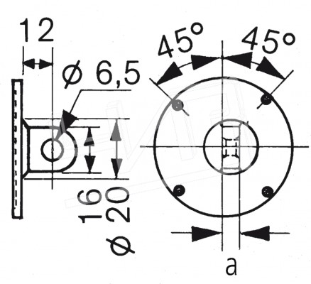 Крышка задняя с проушиной для измер.головки серия DG2 101040 Mitutoyo